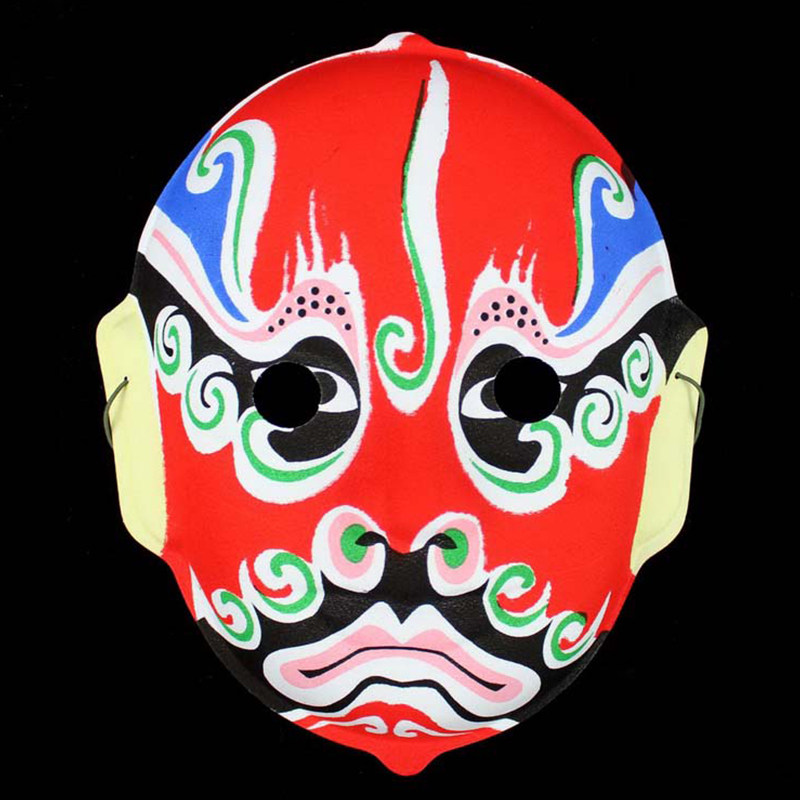 仕彩儿童面具京剧脸谱面具男全脸纸浆变脸表演面具装饰挂件面具