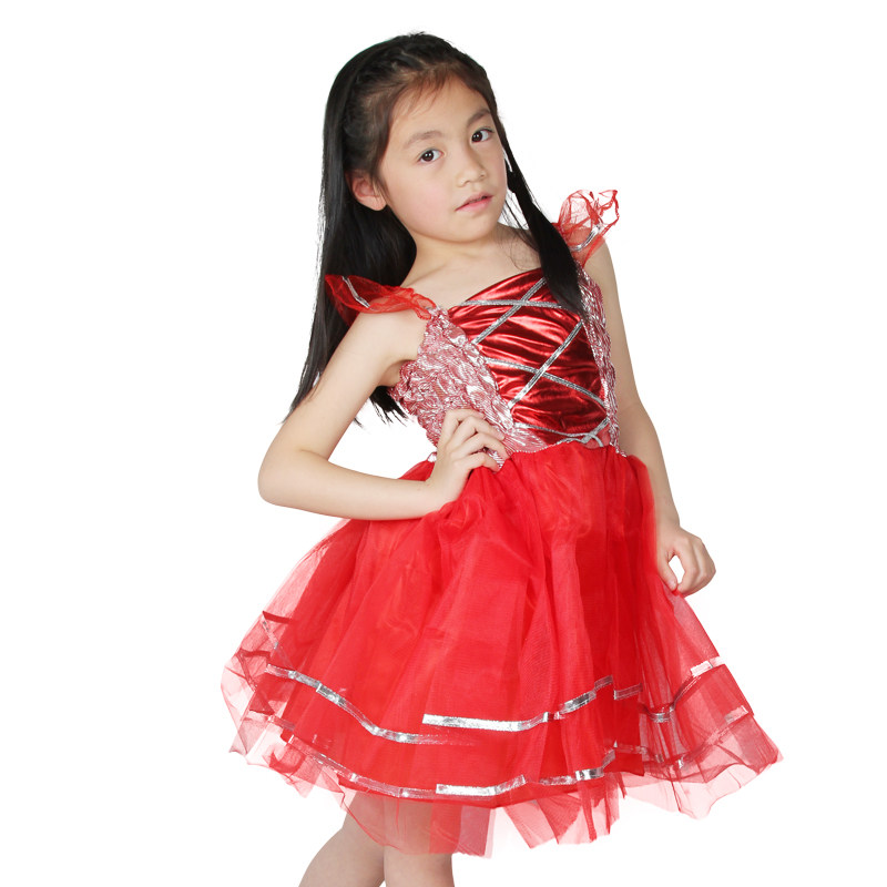 仕彩 儿童舞蹈服装演出服表演道具活动用品蝴蝶翅膀公主连衣裙子