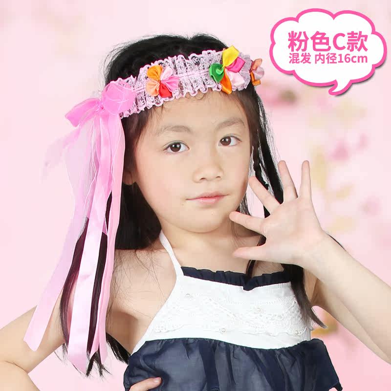 仕彩六一儿童装扮用品发箍发卡女童婚纱新娘花童配饰头饰花圈花环