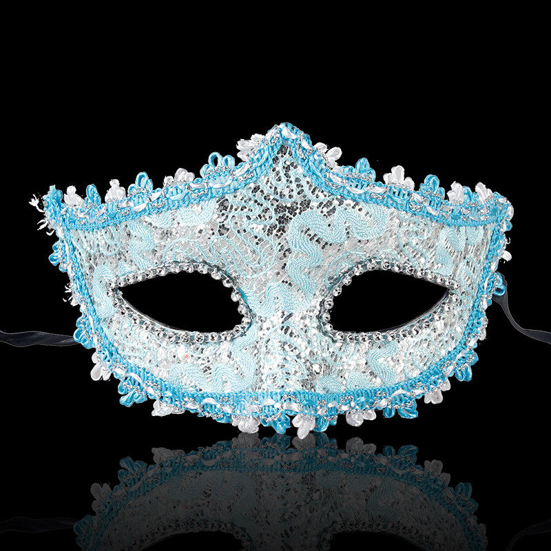 仕彩万圣节面具半脸女化妆舞会公主皮革金粉面具Cosplay成人男女