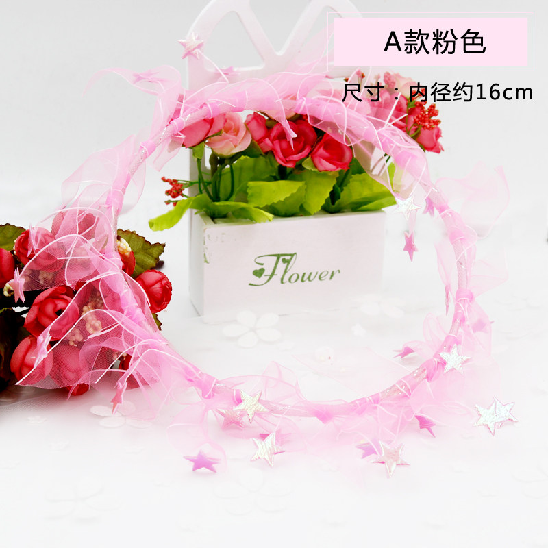 仕彩六一儿童装扮用品发箍发卡女童婚纱新娘花童配饰头饰花圈花环