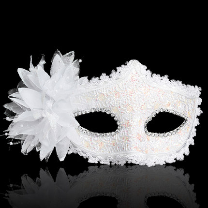 仕彩 万圣节化妆舞会性感皮革面具半脸公主镂空蕾丝面具儿童男 女