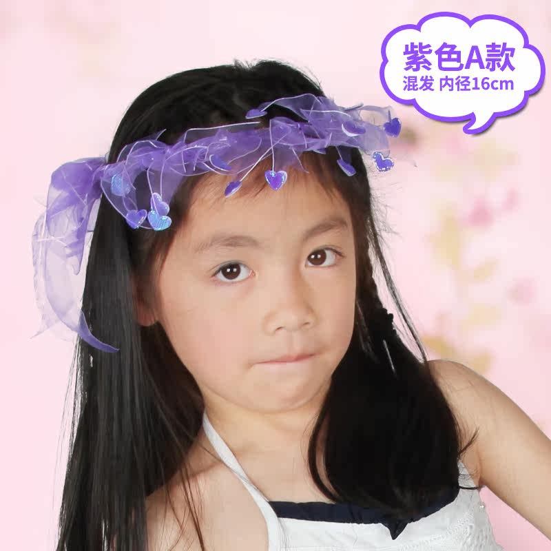 仕彩六一儿童装扮用品发箍发卡女童婚纱新娘花童配饰头饰花圈花环
