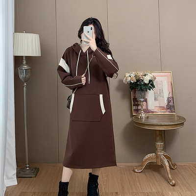 卫衣裙大码连帽连衣裙女宽松休闲