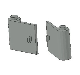 兼容乐高积木零件 3188 3189 1x3x2左右门 5个 JH121 NO.D062