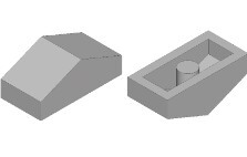 拼装积木兼容杰星  1x2双斜面25°  10个 NO. JH075