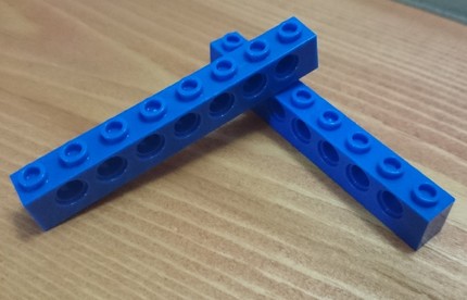 【万格】拼装小颗粒积木科教件 7洞高长8孔 3702 5片 NO.619