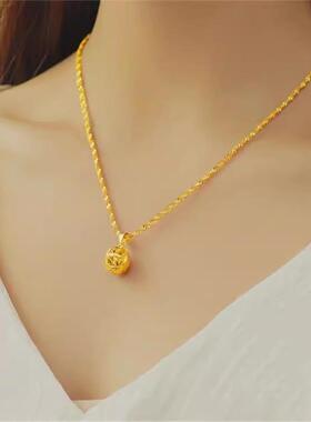 一眼心动高品质沙金项链女轻奢