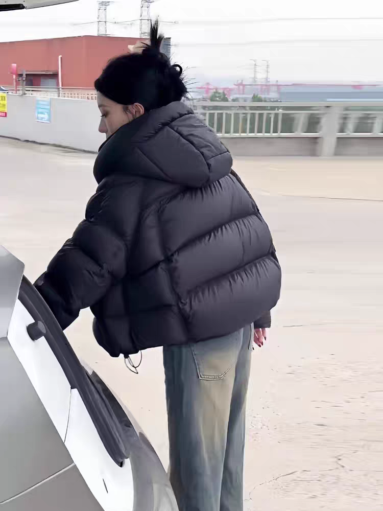 泡芙龟背羽绒服女短款2025冬季新款90白鸭绒小个子黑色面包服外套,女装/女士精品,羽绒服,淘宝优惠券,粉丝福利购,淘宝优惠卷