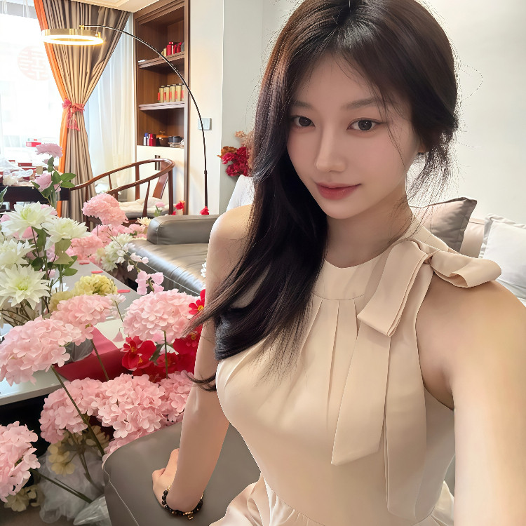 新款伴娘服姐妹团减龄挂脖式露肩系带蝴蝶结收腰显瘦无袖连衣裙