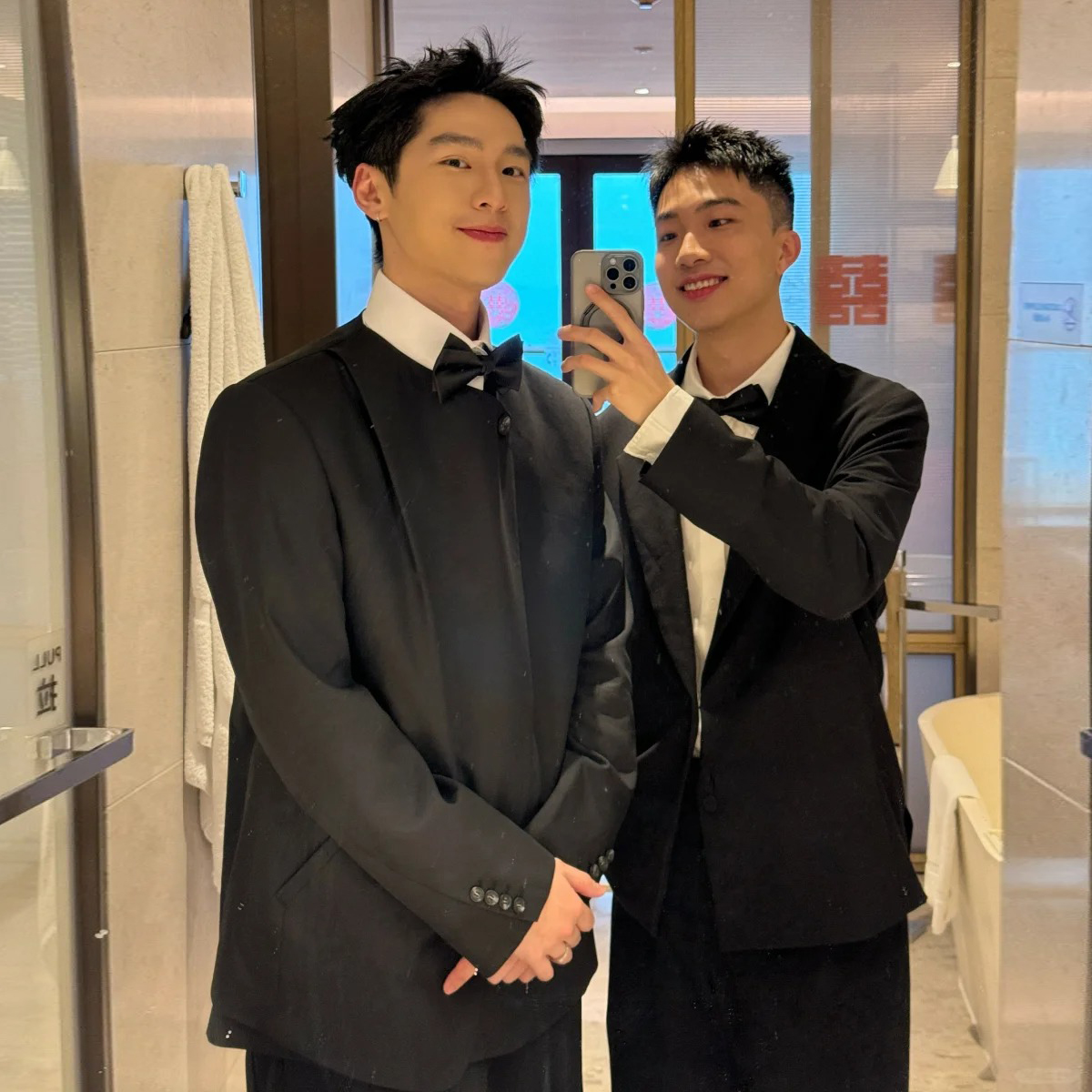 欢喜橙【亦舟】男士结婚西装正装礼服痞帅西服外套黑色休闲套装
