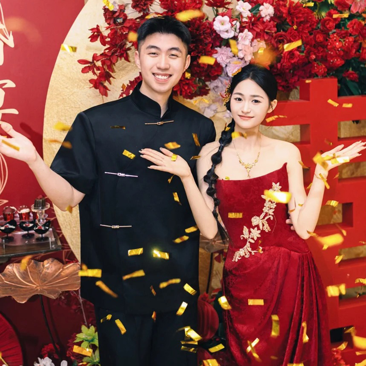 欢喜橙【玄逸】新中式订婚男装衬衫外套登记领证短袖衬衣国风盘扣