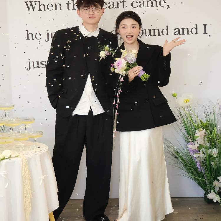 西服套装男士新郎西装高档宴会礼服韩版商务休闲正装订婚结婚可穿