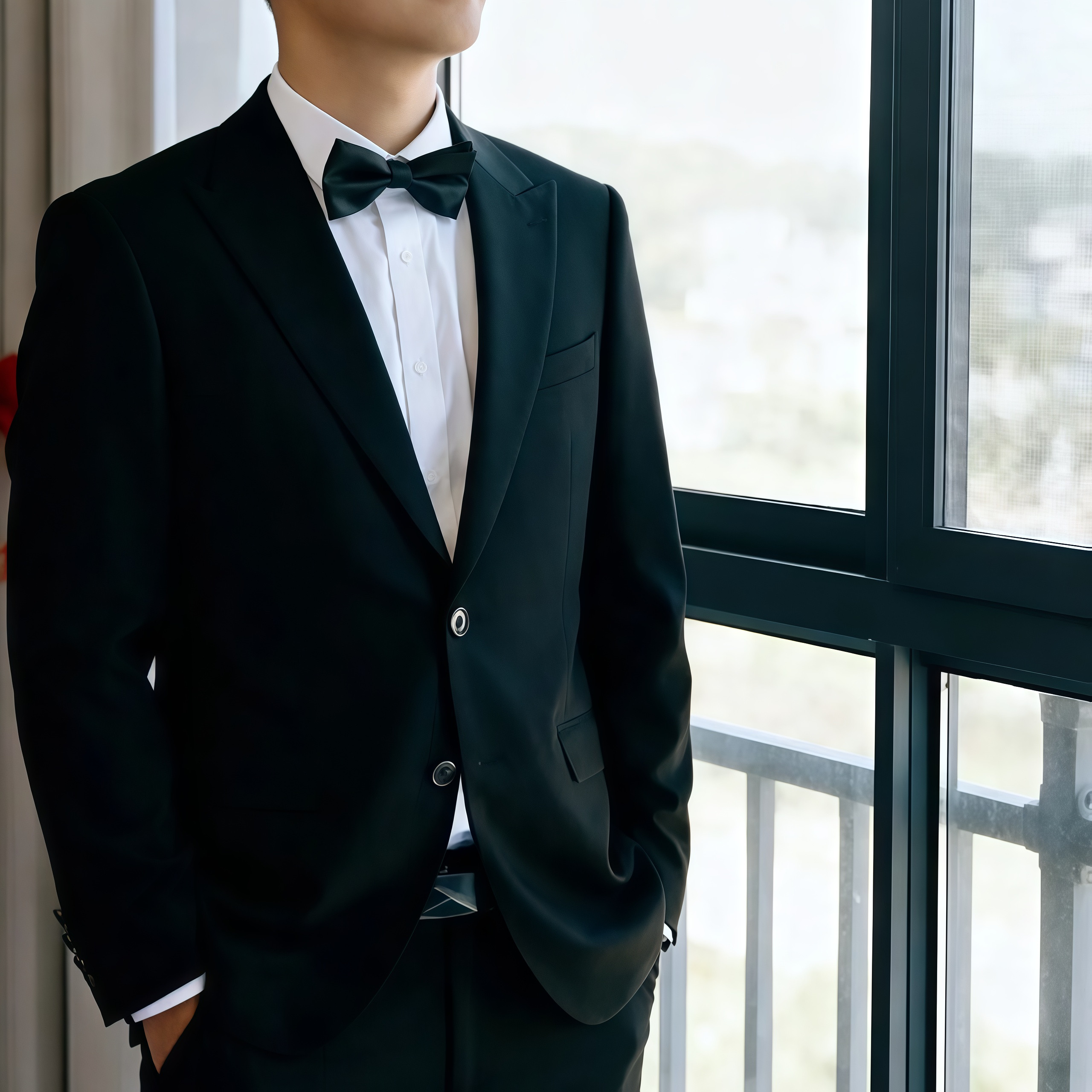 欢喜橙 男士西服套装通勤商务休闲百搭伴郎服新郎婚礼敬酒服西装