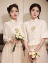 中式 中国风姐妹团秀禾服轻奢香槟色 女平时可穿2024新款 伴娘服夏季