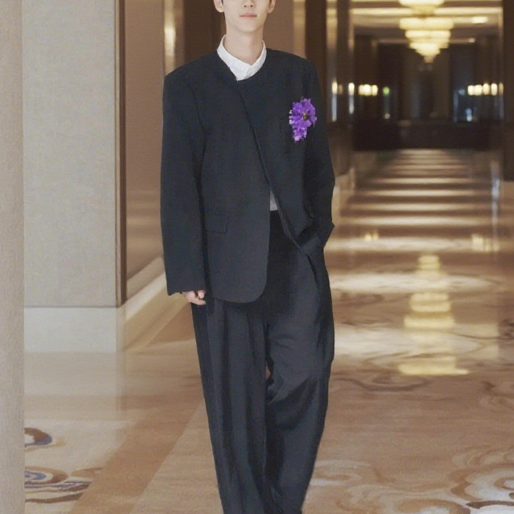 欢喜橙【亦舟】新中式痞帅西服套装男订婚高级感西装休闲结婚礼服