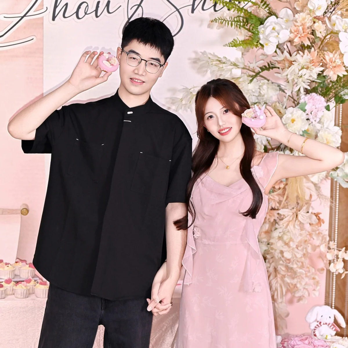 欢喜橙【砚秋】夏季订婚领证男新中式半袖衬衣宽松休闲痞帅衬衫