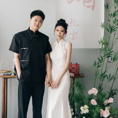 欢喜橙【藏海】衬衫男高级感痞新中式短袖冰丝衬衣外套2025新款