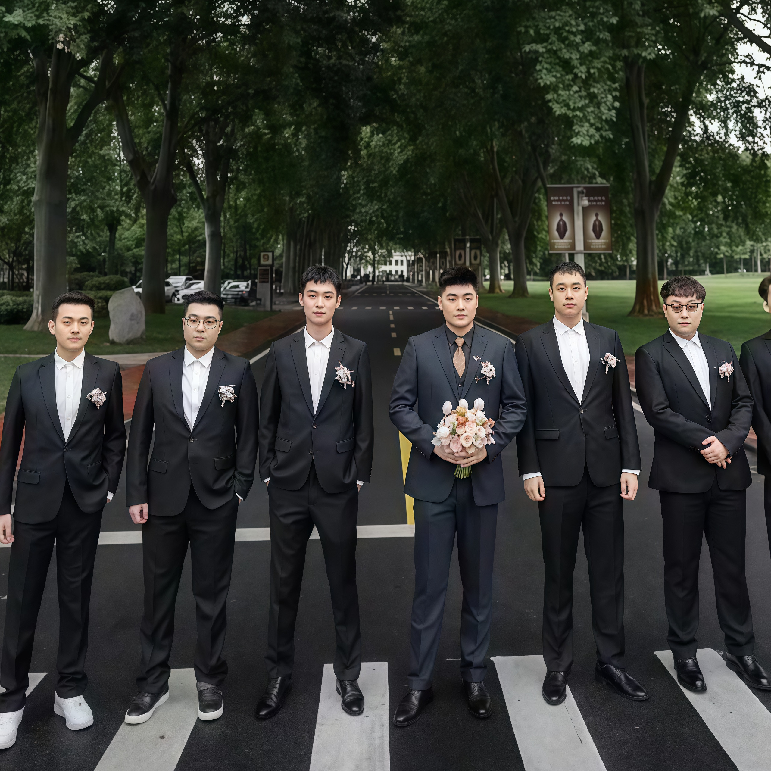 欢喜橙 男士休闲西服套装商务一套修身西装伴郎新郎结婚礼服外套