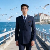 律师面试三件套新郎结婚礼服 高级感商务休闲西装 职业西服套装 男士