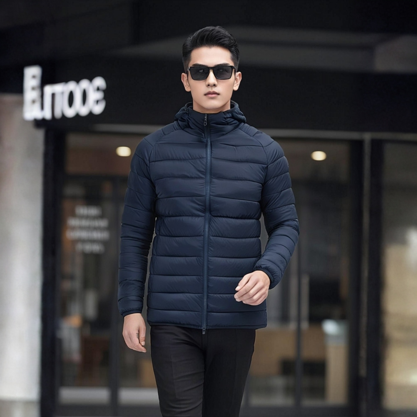 冬季排骨款轻薄棉服男生保暖棉衣外套男款年轻人男装连帽棉袄男士