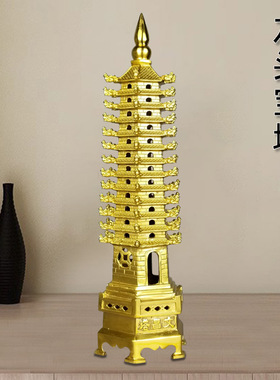黄铜办公室庭院摆件龙头文昌塔