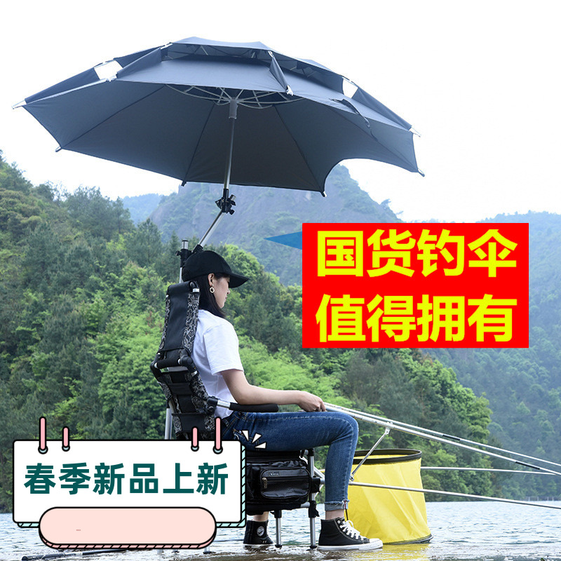 2025新款野足钓鱼伞大钓伞短节三折叠万向转360度2米防紫外线防晒