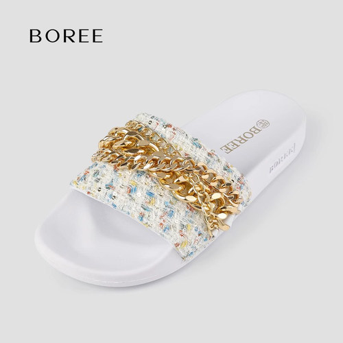 Boree/宝人拖鞋链条软底