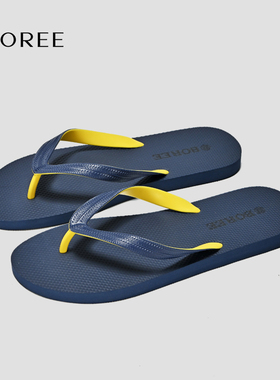人字拖男外穿平底沙滩夹脚拖鞋防滑浴室洗澡夹趾夏季游泳女款凉拖