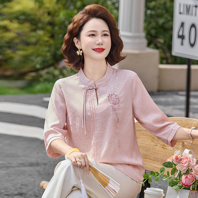 2026新款妈妈衬衫春夏装洋气