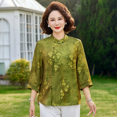 新中式七分袖小衫2026新款妈妈夏