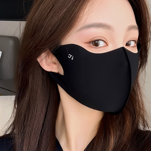 UPF50+可水洗3D立体防晒口罩女夏季新款护眼角防紫外线冰丝面罩