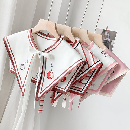 可爱少女小披肩系带休闲假领子