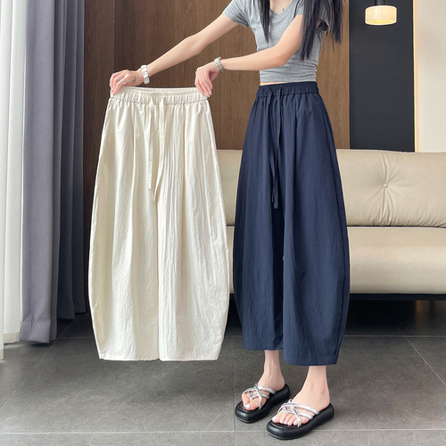 八分九分弯刀裤女夏季薄款