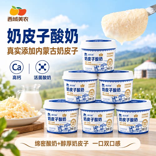 西域美农奶皮子酸奶135g*6罐