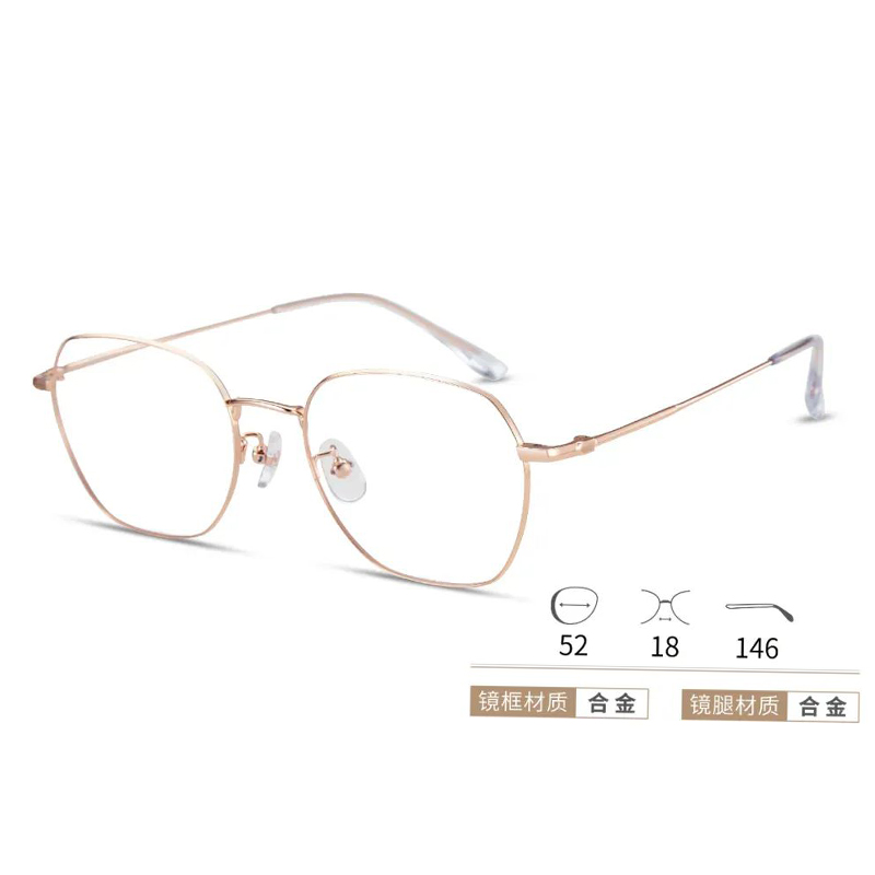 海伦凯勒金色近视眼镜