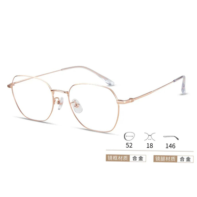 海伦凯勒金色近视眼镜