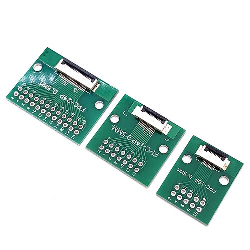FPC/FFC转接板 软排线转接座0.5mm连接器转2.54直插双排针