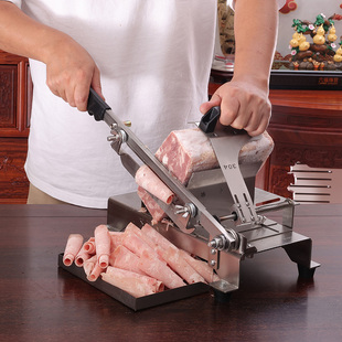 新品 羊肉切片机家用切冻肉片羊肉卷机手动切肥牛肉卷机商用火锅刨