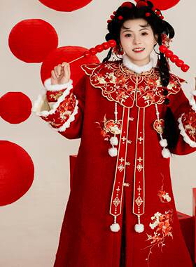 毛呢迷仙纪国风新年战袍拜年汉服