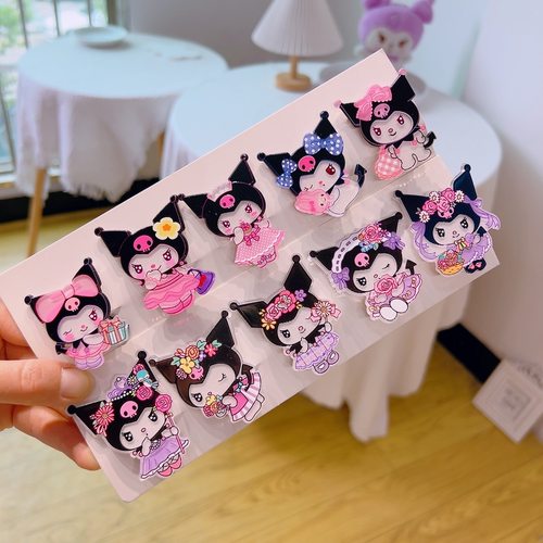 卡通网红头饰可爱黑甜库洛米发夹