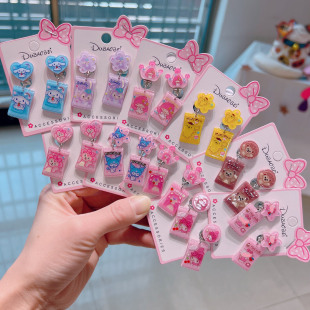 儿童卡通可爱糖果美乐蒂耳环女童耳夹耳坠耳饰宝宝首饰品幼儿园