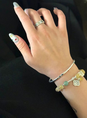 天然黄塔晶黄水晶手链招桃花