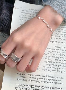 925纯银蝴蝶结手链女闺蜜礼物