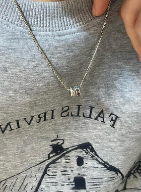 纯银饰t恤新欧美范酷项链配饰女