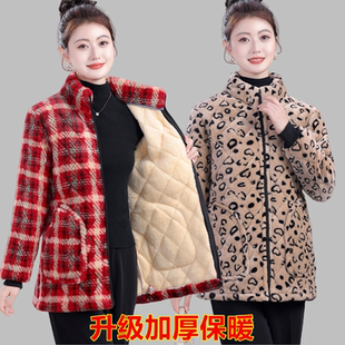 女士冬季加绒加厚加棉罩衣外穿防耐脏保暖工作服干活棉袄居家棉服