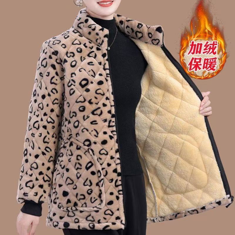 保暖时尚棉袄妈妈耐脏外套外穿