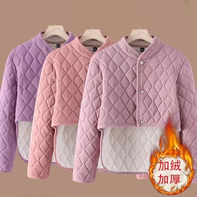 德绒护肩马甲加绒加厚妈妈女装