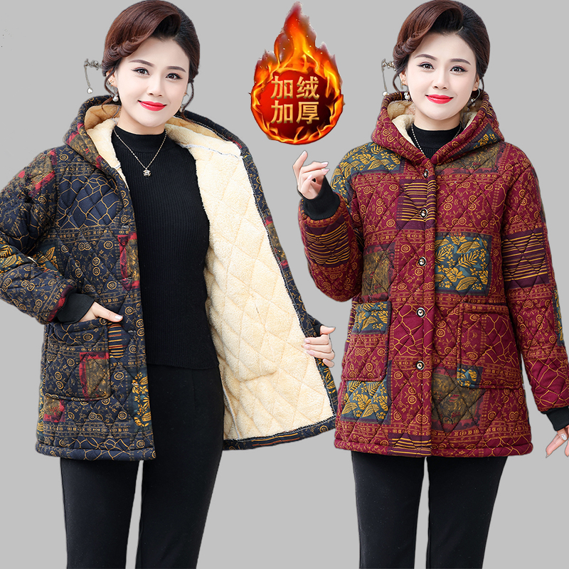 女士加绒加厚棉衣短款保暖罩衣妈妈装冬季三层夹棉防污耐脏厚外套,女装/女士精品,中老年女装,淘宝优惠券,粉丝福利购,淘宝优惠卷