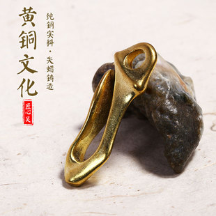腰挂黄铜礼品 创意复古黄铜钥匙扭纹挂钩纯铜汽车钥大头腰挂扣男士